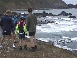The impressive Welcombe Mouth Beach, 3.2 miles from Emscott youth hostel